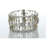 18ct White And Yellow Gold Stambolian Diamond Bracelet 20.67 Carats - Valued By AGI £89,500.00 -