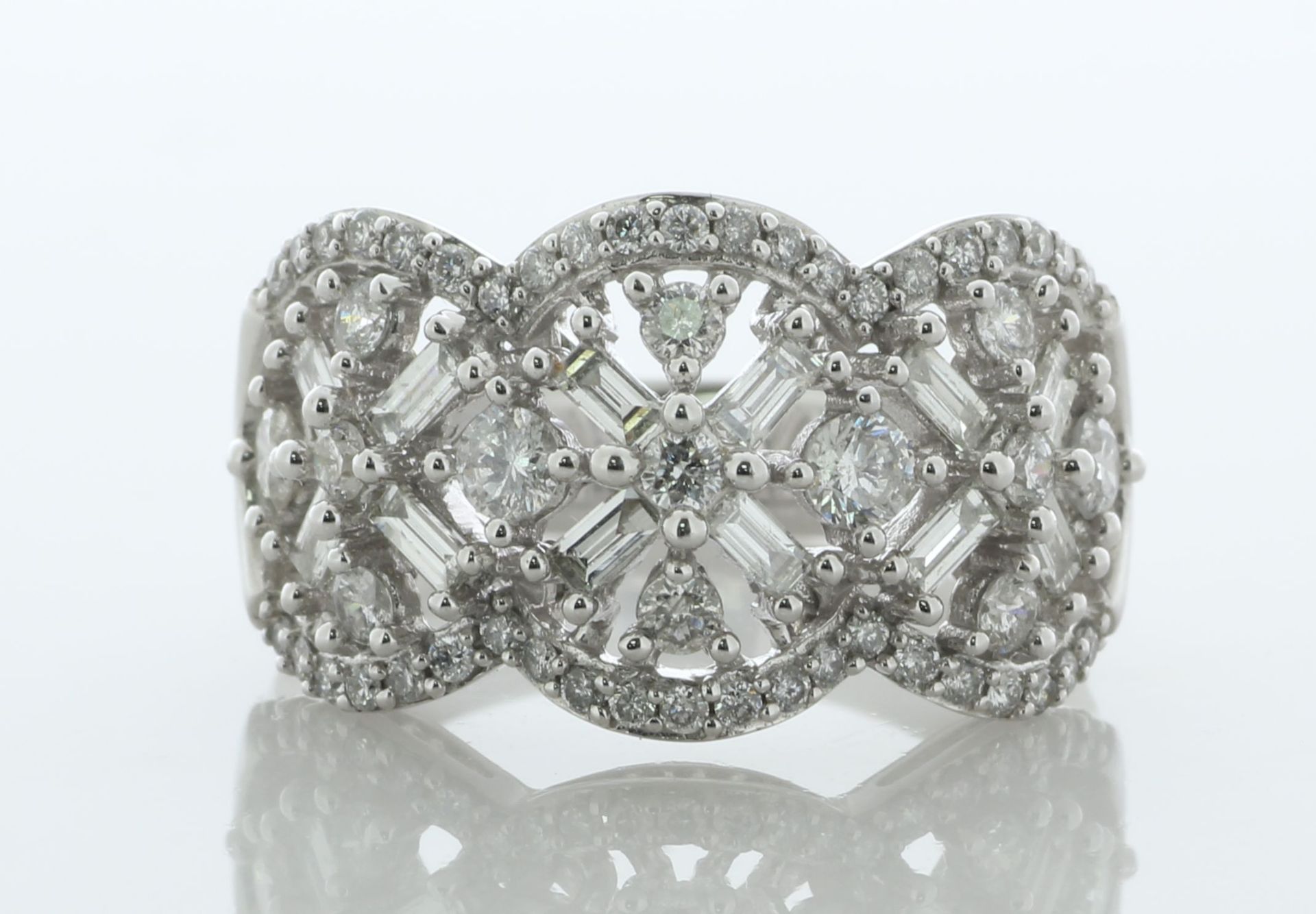 14ct White Gold Diamond Half Eternity Ring 1.00 Carats - Valued By AGI £5,995.00 - A stunning - Image 2 of 5
