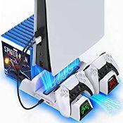 RRP £52.64 PS5 Stand and Cooling Station with RGB LED Controller