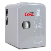 RRP £51.36 Koolatron Diet Coke Mini Fridge for Bedrooms| 4L 6