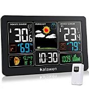 RRP £47.88 Kalawen Weather Station with Outdoor Indoor Sensor
