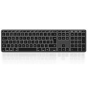 RRP £30.14 ASHU Multi-Device Bluetooth Wireless Keyboard with White LED Backlit for Mac OS
