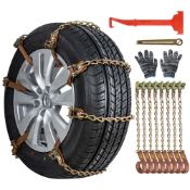 RRP £41.09 Oziral Car Tire Snow Chains 8 Pieces Universal Stainless