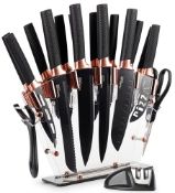 RRP £45.65 nuovva Professional Kitchen Knife Set with Block
