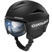 RRP £75.34 Odoland Ski Helmet with VLT 18% Ski Goggles for Skiing and Snowboard