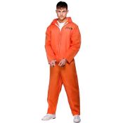 RRP £18.25 Wicked Costumes Men's Orange Convict with Handcuffs Fancy Dress Costume - Small