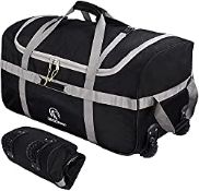 RRP £68.49 REDCAMP 120L Foldable Duffle Bag with Wheels