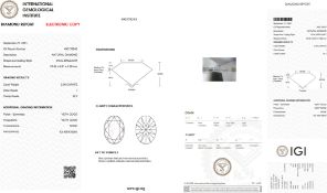 IGI Loose Oval Diamond I SI2 2.00 Carats - One oval diamond with a IGI certificate with Colour I