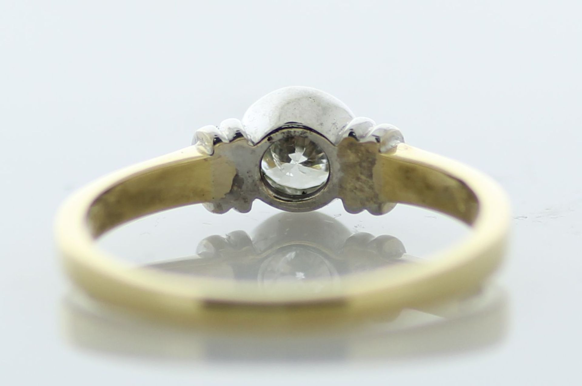 18ct Yellow Gold Single Stone Rub Over Set Diamond Ring 0.41 Carats - Valued By IDI £6,475.00 - A - Image 4 of 5
