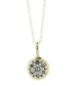 9ct Yellow Gold Round Cluster Diamond Pendant And Chain 0.16 Carats - Valued By IDI £1,215.00 -