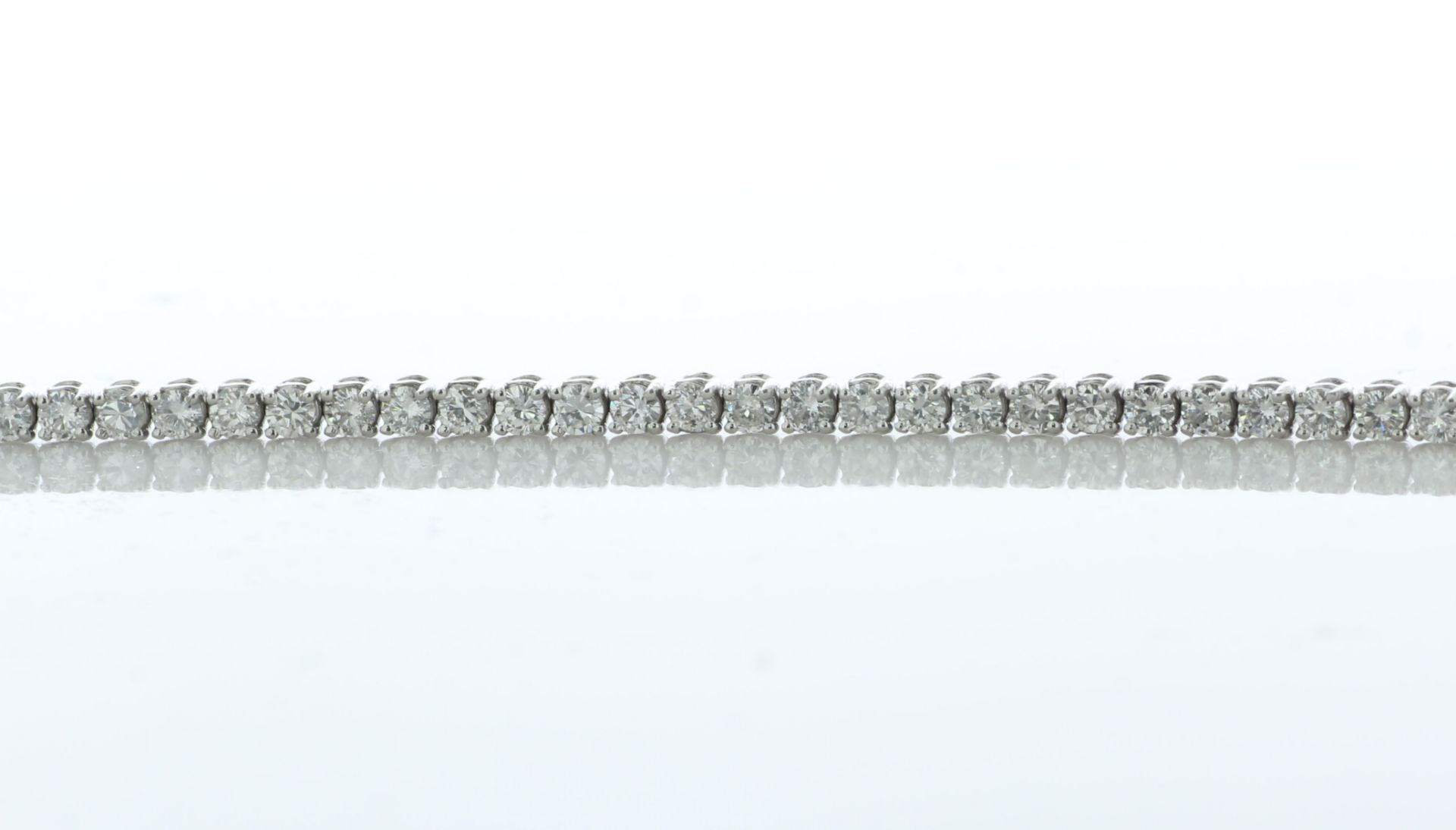 18ct White Gold Tennis Diamond Bracelet 4.75 Carats - Valued By IDI £18,250.00 - Fifty eight round - Image 4 of 5