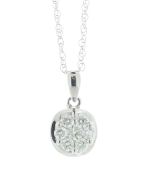 10ct White Gold Diamond Cluster Pendant And Chain 18" 0.34 Carats - Valued By IDI £3,420.00 -