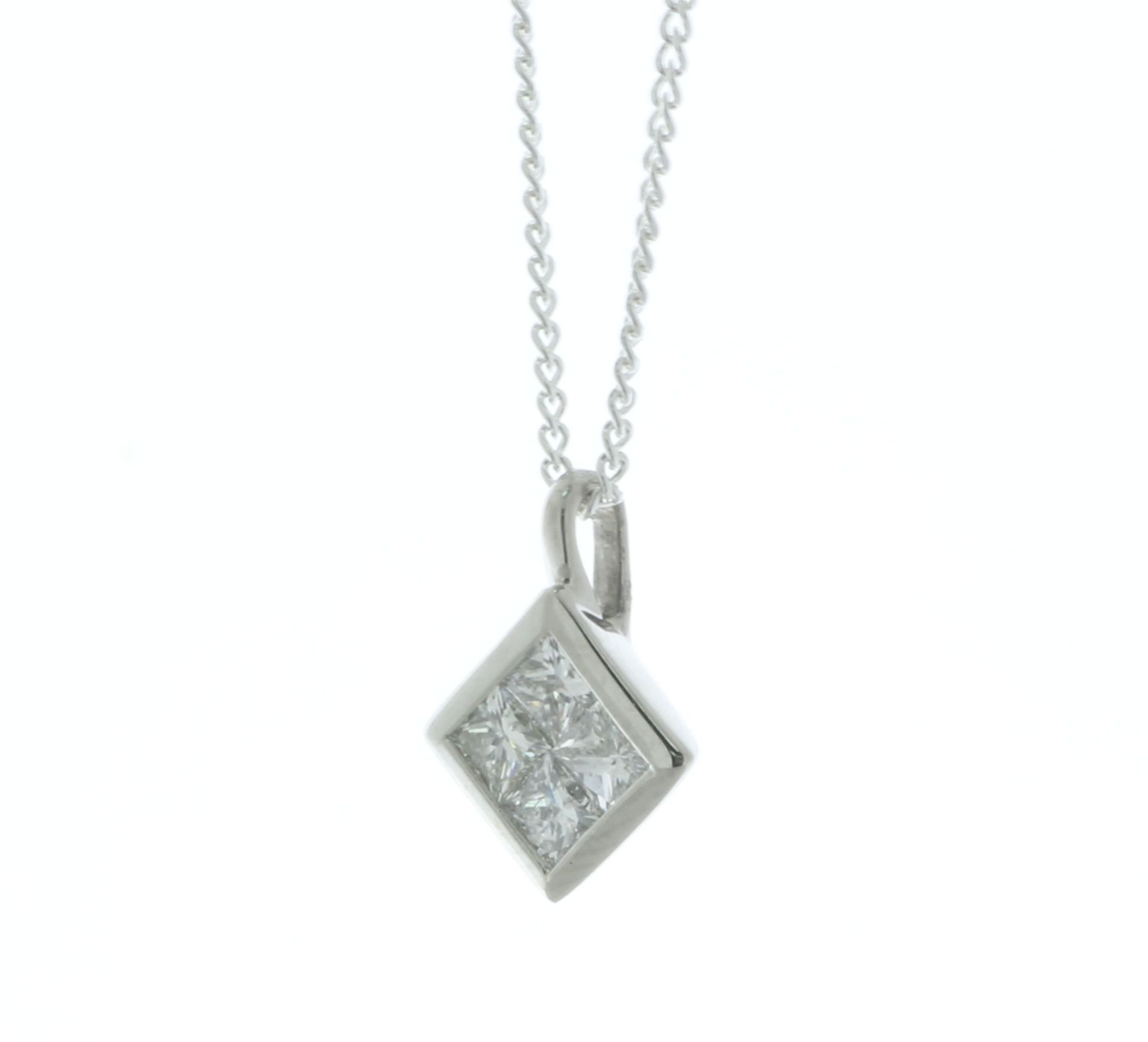Platinum Illusion Set Cluster Diamond Pendant 0.50 Carats - Valued By IDI £7,120.00 - Four - Image 2 of 4