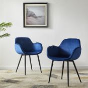 RRP £151.81 LeChamp Modern Accent Dining Chair with Steel Legs