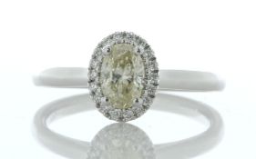 18ct White Gold Single Stone Oval Cut Diamond Ring (0.56) 0.66 Carats - Valued By IDI £7,470.00 -