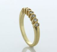 9ct Yellow Gold Semi Eternity Diamond Ring 0.50 Carats - Valued By AGI £1,815.00 - Seven round