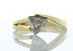 18ct Yellow Gold Trillion Diamond Ring 0.90 Carats - Valued By AGI £5,475.00 - One natural