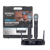 RRP £76.57 BOMGE uhf metal dual handheld wireless microphones & systems for Karaoke
