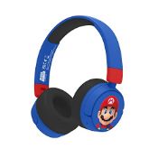 RRP £22.78 OTL Technologies SM1001 Super Mario Wireless Kids Headphones - Blue