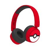 RRP £27.22 OTL Technologies PK1000 Pokemon Poke Ball Kids Wireless Headphones - Red