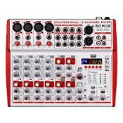 RRP £119.38 BOMGE 12-Input sound board Mixer with Mic Preamps and Compressors