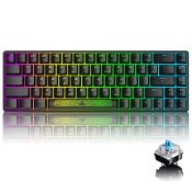 RRP £22.84 60% Mechanical Gaming Keyboard Type C Wired 68-Key