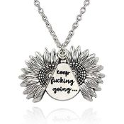 RRP £8.60 Sunflower Locket Necklace Love Mom Engraved Pendant
