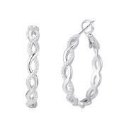 RRP £13.69 Senteria 925 Sterling Silver Earrings Hoops for Women