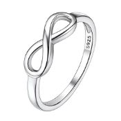 RRP £19.99 Suplight 925 Sterling Silver Infinity Ring for Women