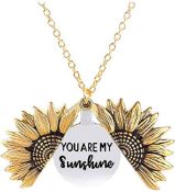 RRP £6.69 MOROTOLE Sunflower Locket Necklace You are My Sunshine