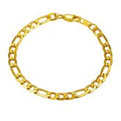 RRP £13.32 PROSTEEL Men Gift Gold Chain Bracelet Firgaro Wristband Mens Male Jewelry