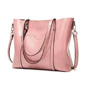 RRP £25.67 Womens Handbags Soft Leather Large Capacity Retro Vintage