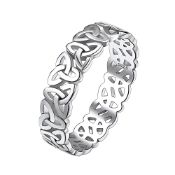 RRP £18.75 Suplight 925 Sterling Silver Trinity Celtic Knot Ring 5mm