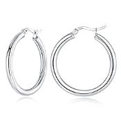 RRP £12.27 EPVOA Silver Hoop Earrings for Women