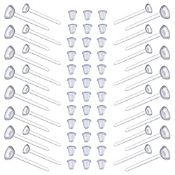 RRP £10.21 100pcs Clear Earrings Studs Plastic Retainers Piercing