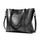 RRP £25.67 Womens Handbags Soft Leather Large Capacity Retro Vintage