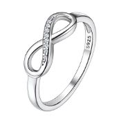 RRP £20.09 Suplight 925 Sterling Silver Cubic Zirconia Infinity
