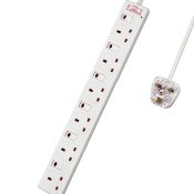 RRP £19.74 ExtraStar 6 Way Extension Leads with Surge Protection