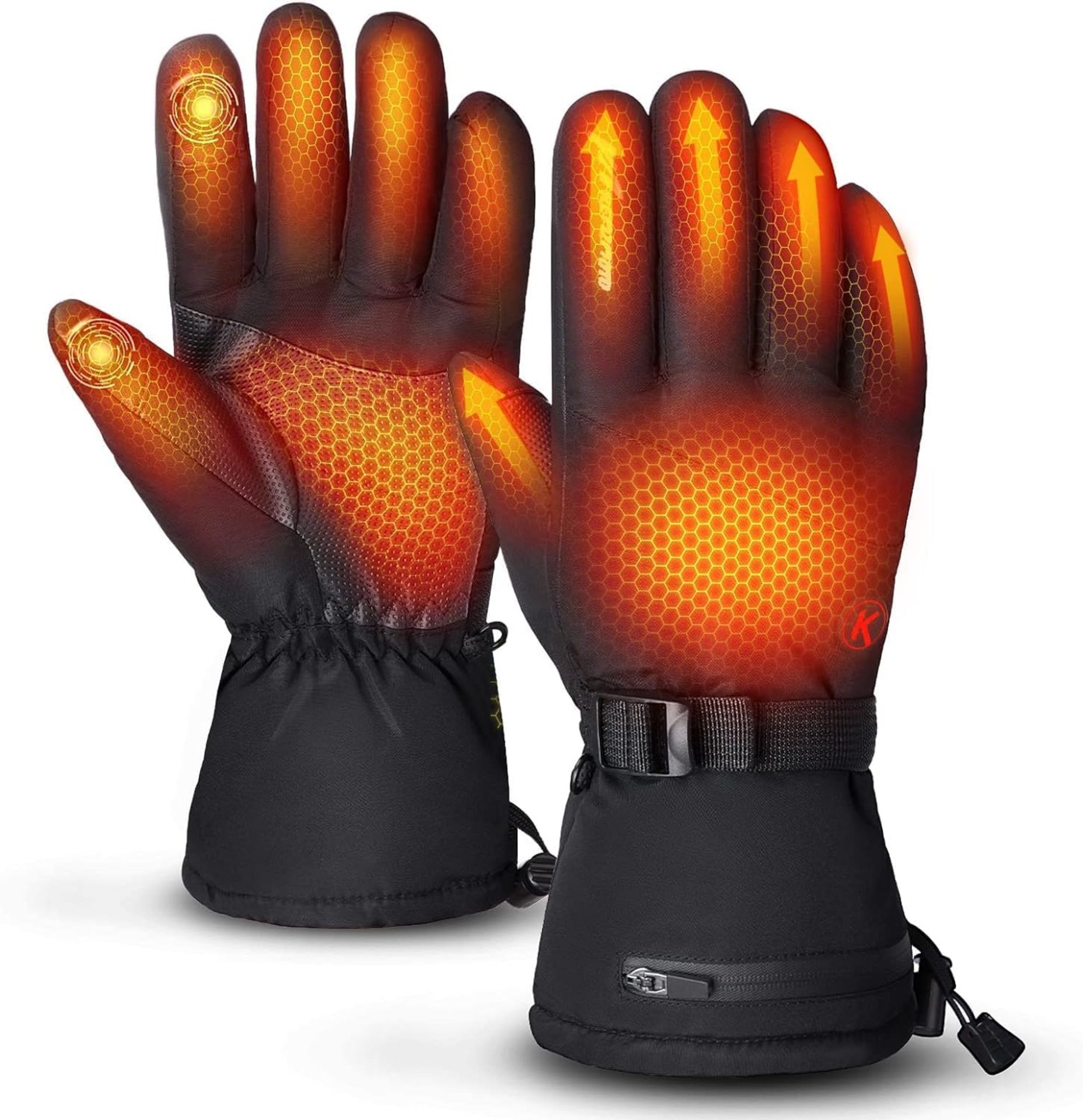 RRP £54.79 KEMIMOTO Rechargeable Heated Gloves Two 2500mAh Battery