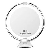 RRP £18.82 Auxmir 10X Magnifying Lighted Makeup Mirror