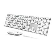 RRP £53.13 seenda Rechargeable Wireless Bluetooth Keyboard and Mouse Set(USB + Dual BT)