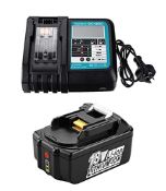 RRP £62.75 18V 5.0Ah Battery and Rapid Charger DC18RC with LED