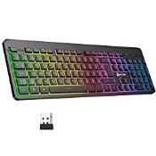 RRP £34.21 KLIM Light V2 Wireless Keyboard + Slim