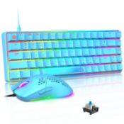 RRP £38.37 LexonElec KM614 65% Blue Gaming Mechanical Keyboard