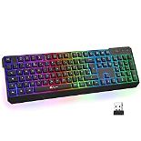 RRP £34.21 KLIM Chroma Wireless Keyboard UK Layout + New version 2023 + Slim