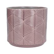 RRP £31.89 Gisela Graham Large Dusky Mauve Wavy Ceramic Pot Cover