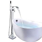 RRP £97.04 Onyzpily Chrome Freestanding Bath Taps Floor Mounted