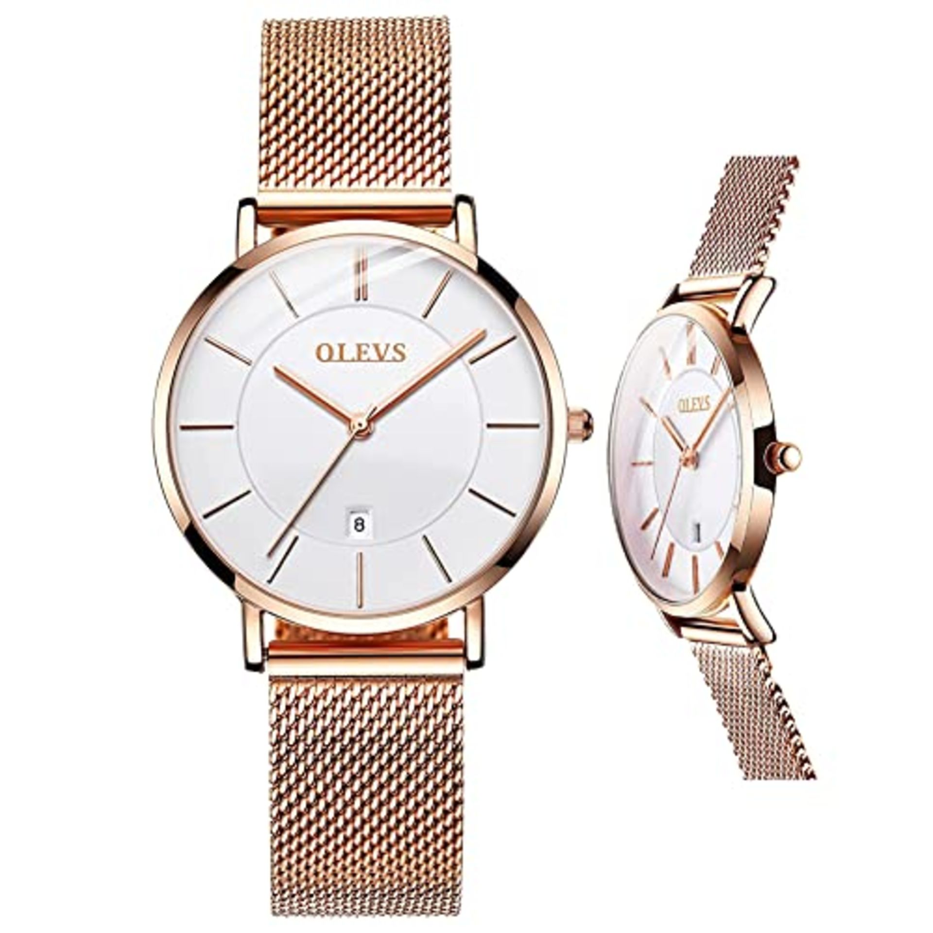 RRP £43.11 OLEVS Ladies Watches Ultra Thin Watches for Women Rose