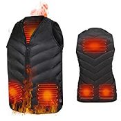RRP £29.00 kacai Electric Heated Vest Waterproof Heating Vest for Men and Women