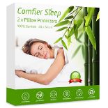 RRP £18.30 Comfier Sleep Waterproof Pillow Protectors 48x74 Anti